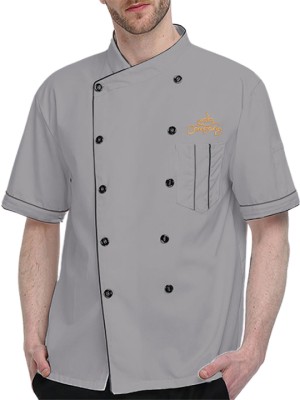 ActiveFit Half Sleeve Grey Chef Coat